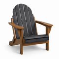 Adirondackstuhl aus Akazienholz und HDPE in Schwarz/Braun