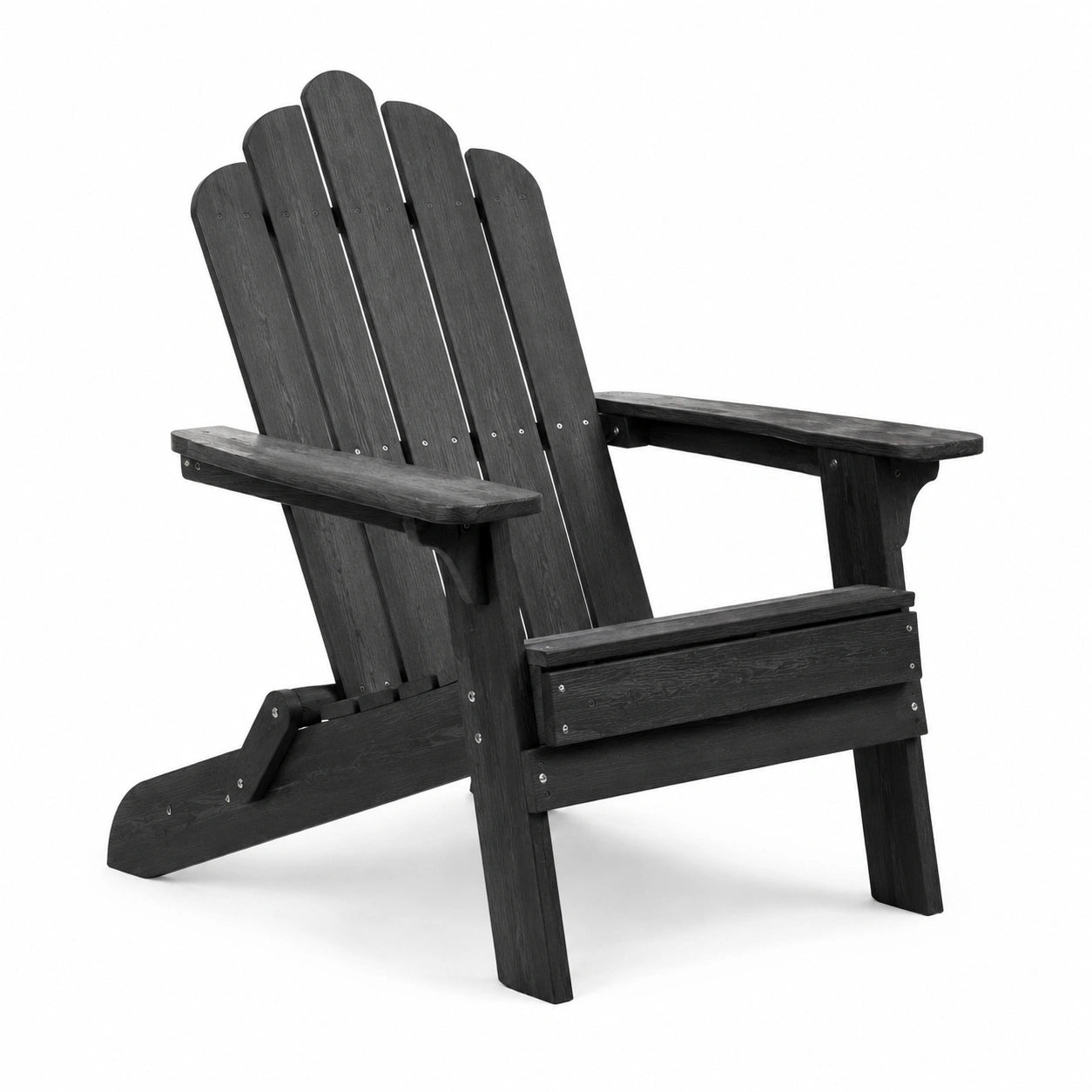 Adirondack Stuhl Holz Schwarz Outdoor 90cm x 80cm x 95cm