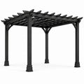Holz Pergola Schwarz 300x300 cm