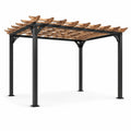 Pergola aus Aluminium, Stahl und Holz 300x300x240 cm