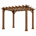 Braune Pergola aus Kiefernholz 300x300x250cm