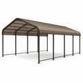 Carport aus Stahl Braun 600 x 300 x 240 cm