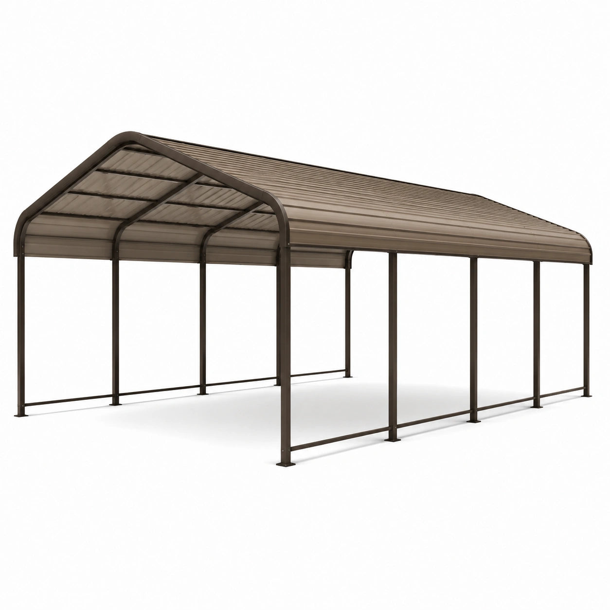 Carport aus Stahl Braun 600 x 300 x 240 cm
