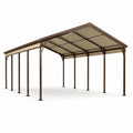 Stahlcarport mit Polycarbonatdach Braun 600x300x240 cm