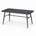 Rechteckiger Tisch aus Aluminium Schwarz 120x60x75 cm