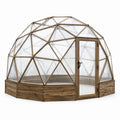 Geodätisches Gewächshaus aus Holz und Polycarbonat, Ø400cm