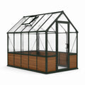 Gewächshaus Aluminium Polycarbonat Grün 250x190x195 cm