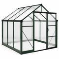 Gewächshaus Aluminium Polycarbonat Grün 190x185x195 cm